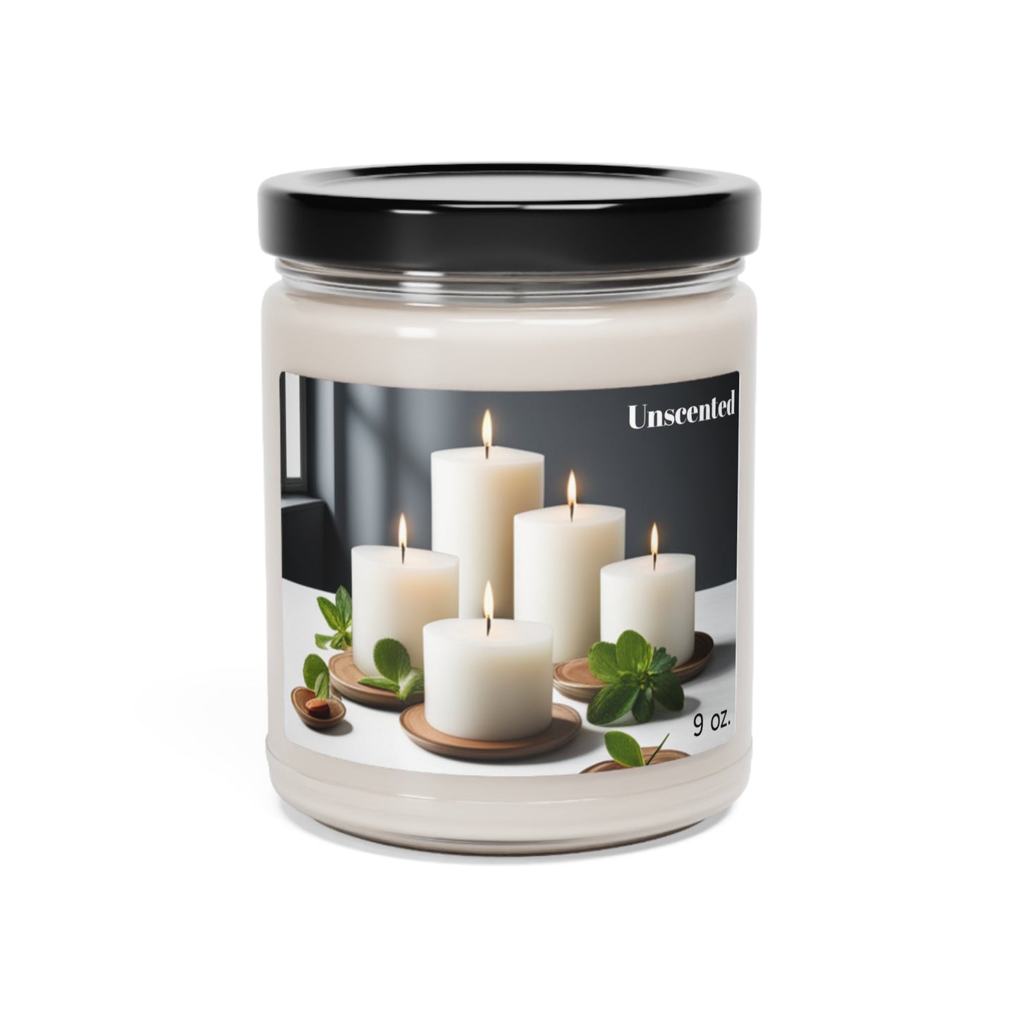 Unscented Candle - 9oz | Natural Wax, Long-Burning, Lead-Free Wick, Reusable Glass Container