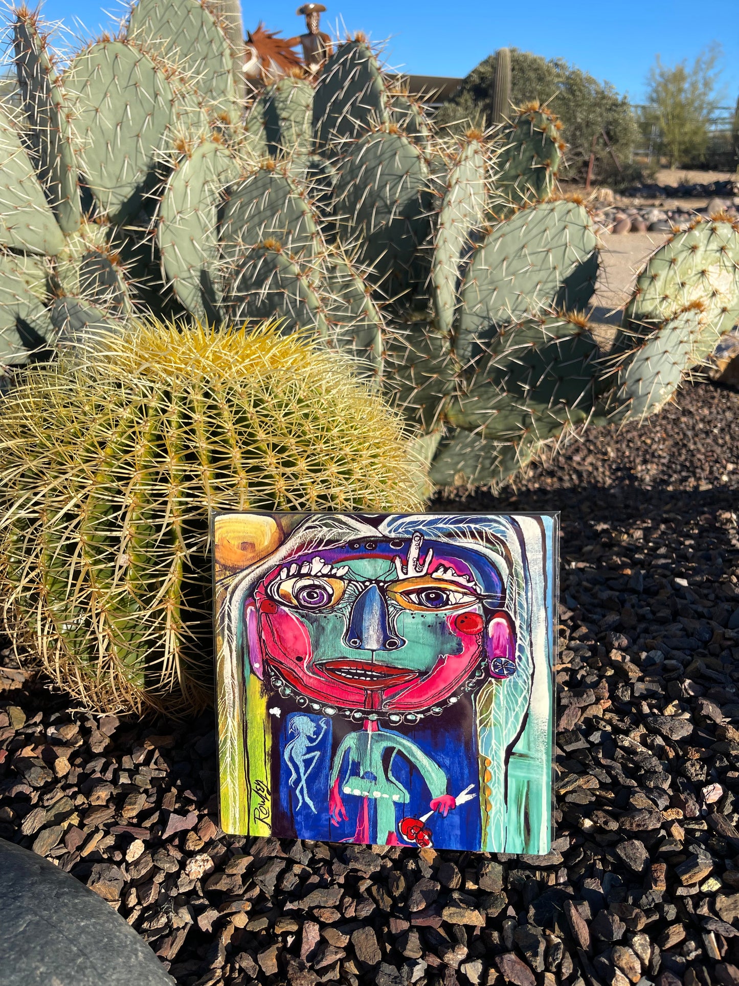 Rick Rowely 8”-8” hand painted local artist painting