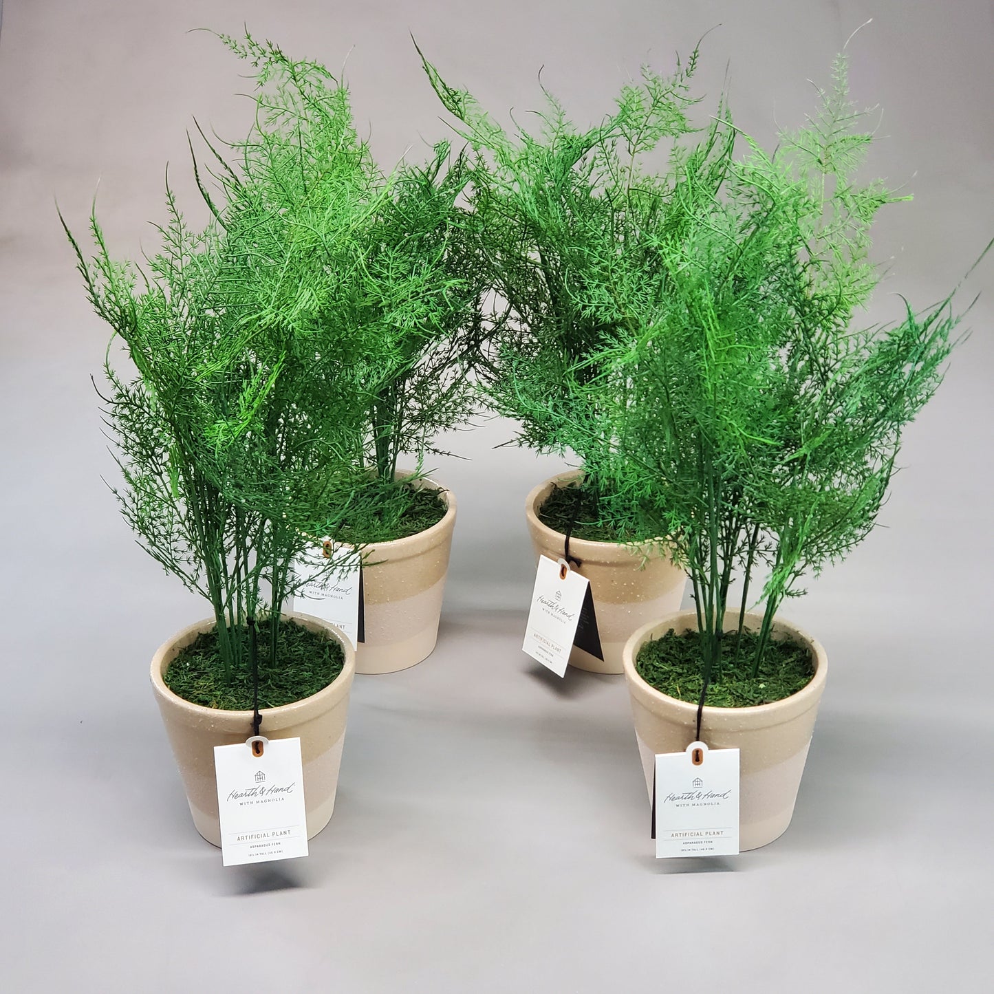 Hearth & Hand with Magnolia 4PK of 8.5"X22" Faux Fern Potted Plants 324-00-0705 (New)