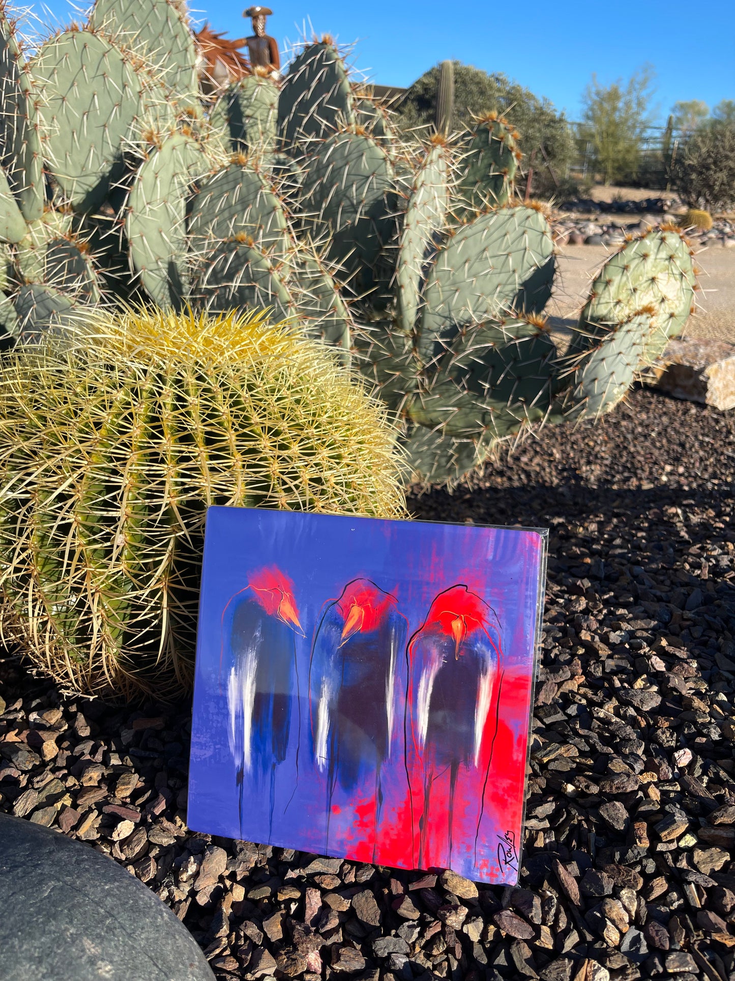 Rick Rowely 8”-8” hand painted local artist painting