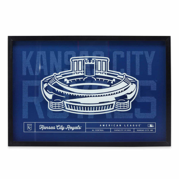 Kansas City Royals Stadium Glass Framed Wall Decor