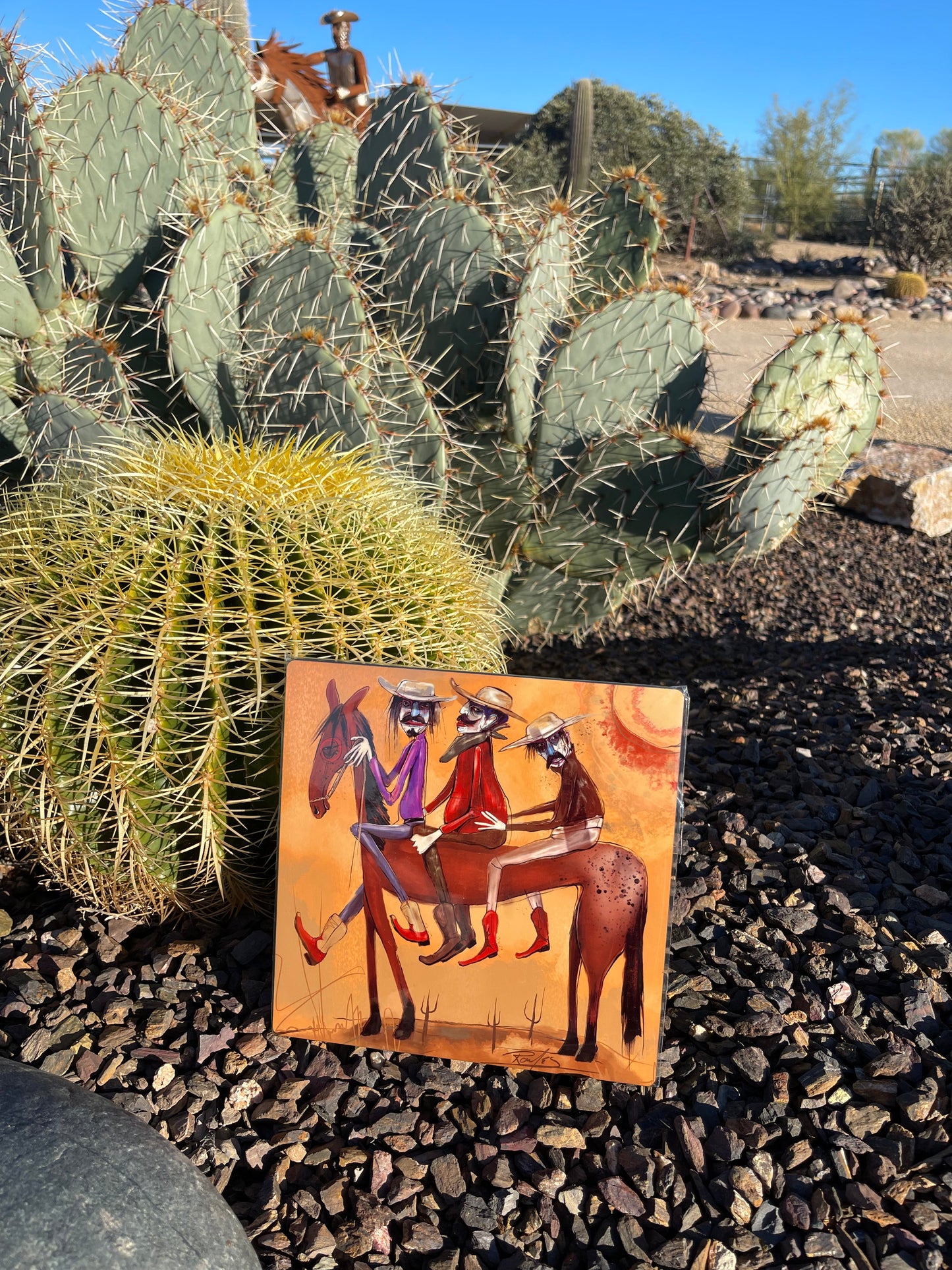 Rick Rowely 8”-8” hand painted local artist painting