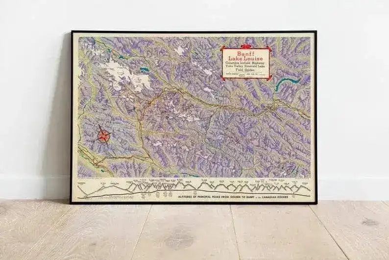 Banff National Park Map Print| Art History