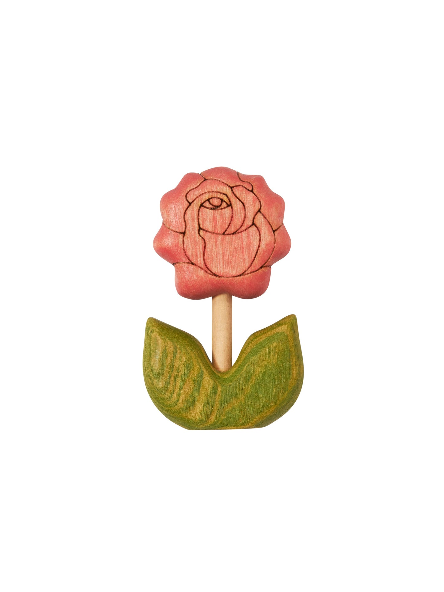 Hand Carved Rose Flower