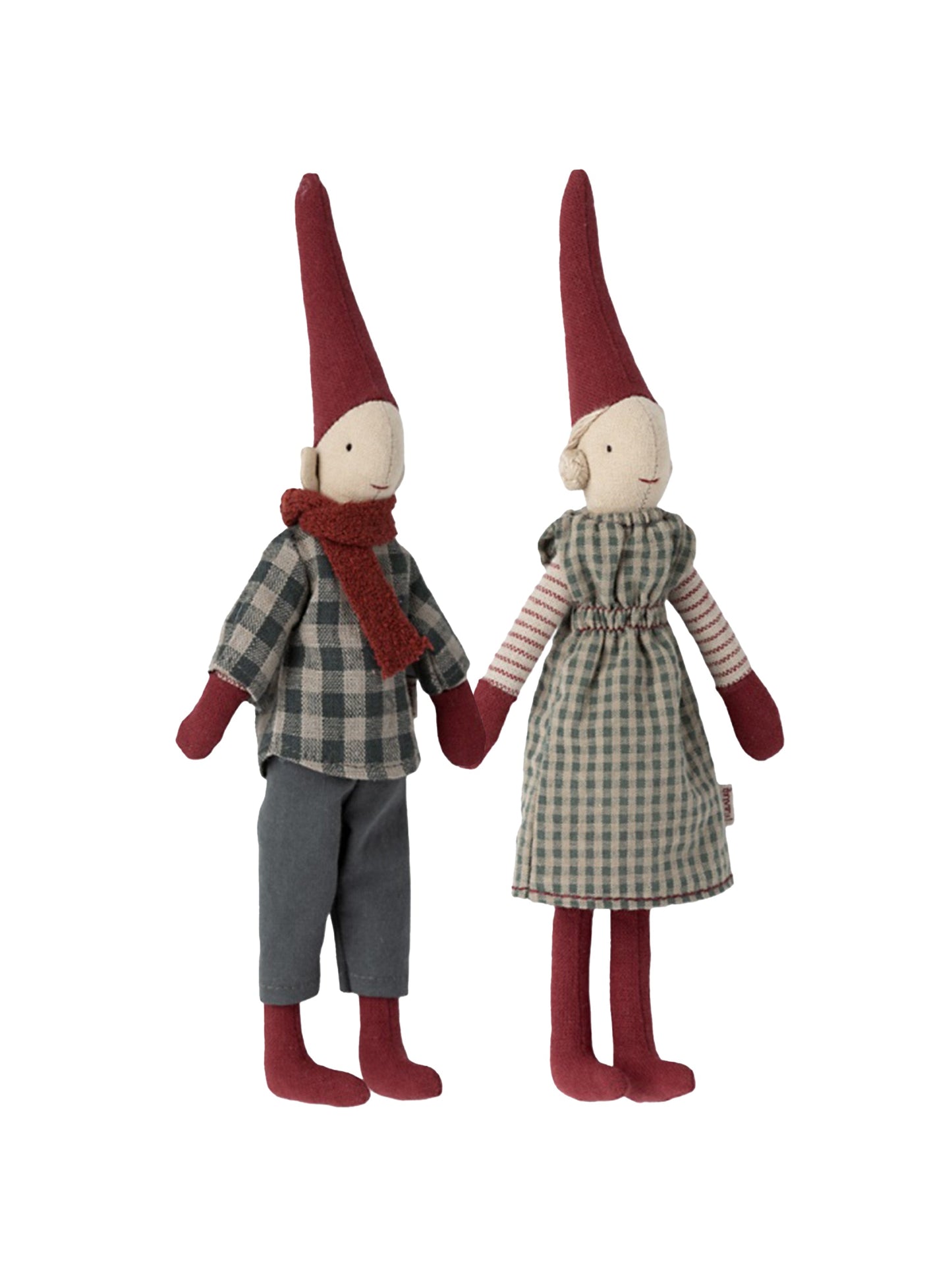 Maileg Climbing Pixy Set Green Girl and Boy Weston Table