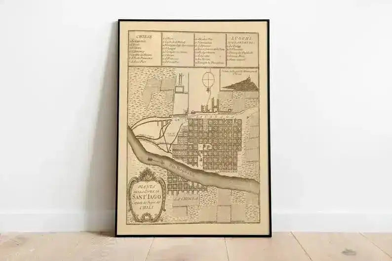 Map of Santiago 1777| Chile Maps