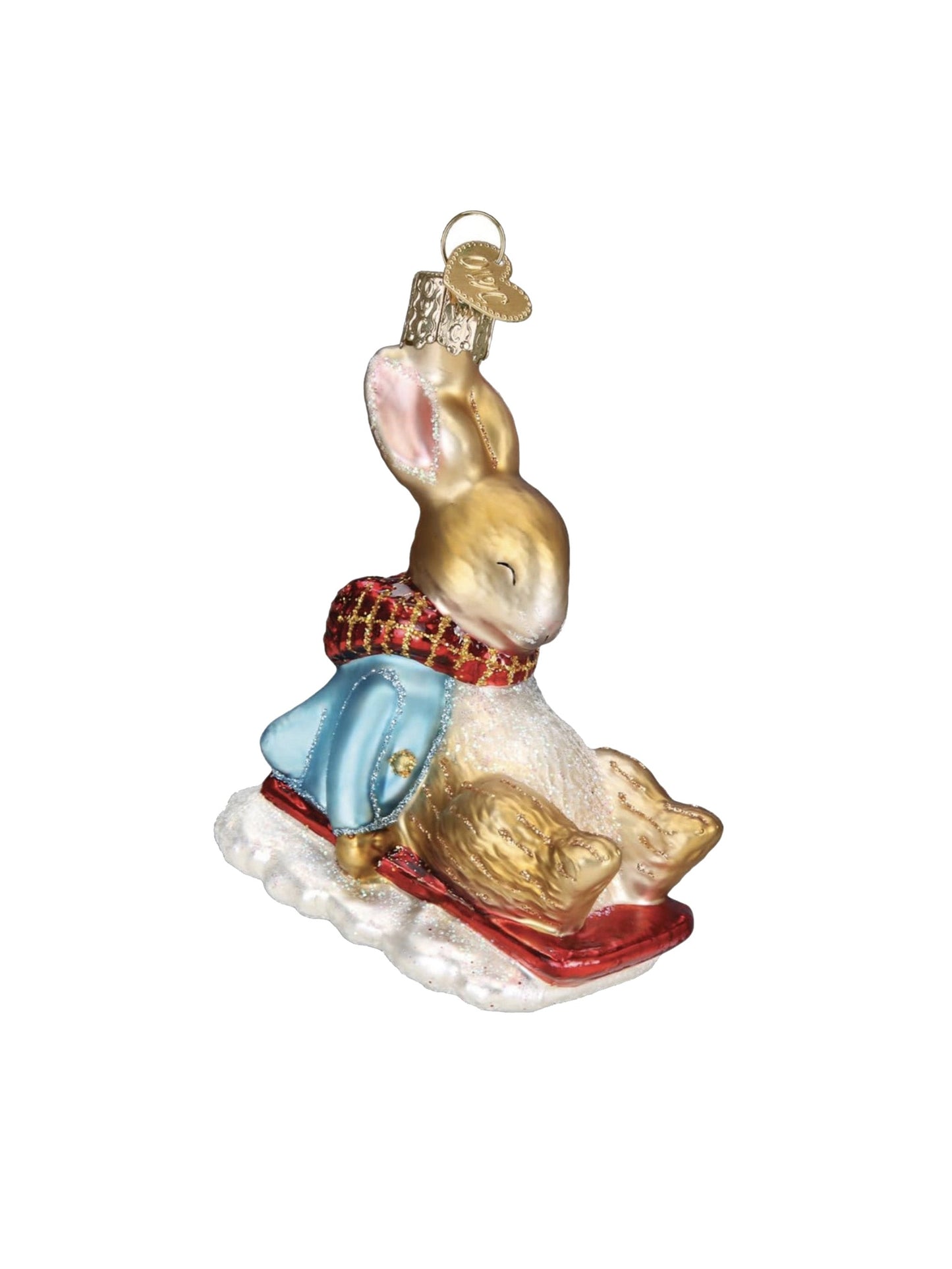 Peter Rabbit on Sled Ornament