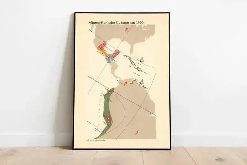 Old American Cultures around 1500s| Framed Art Print