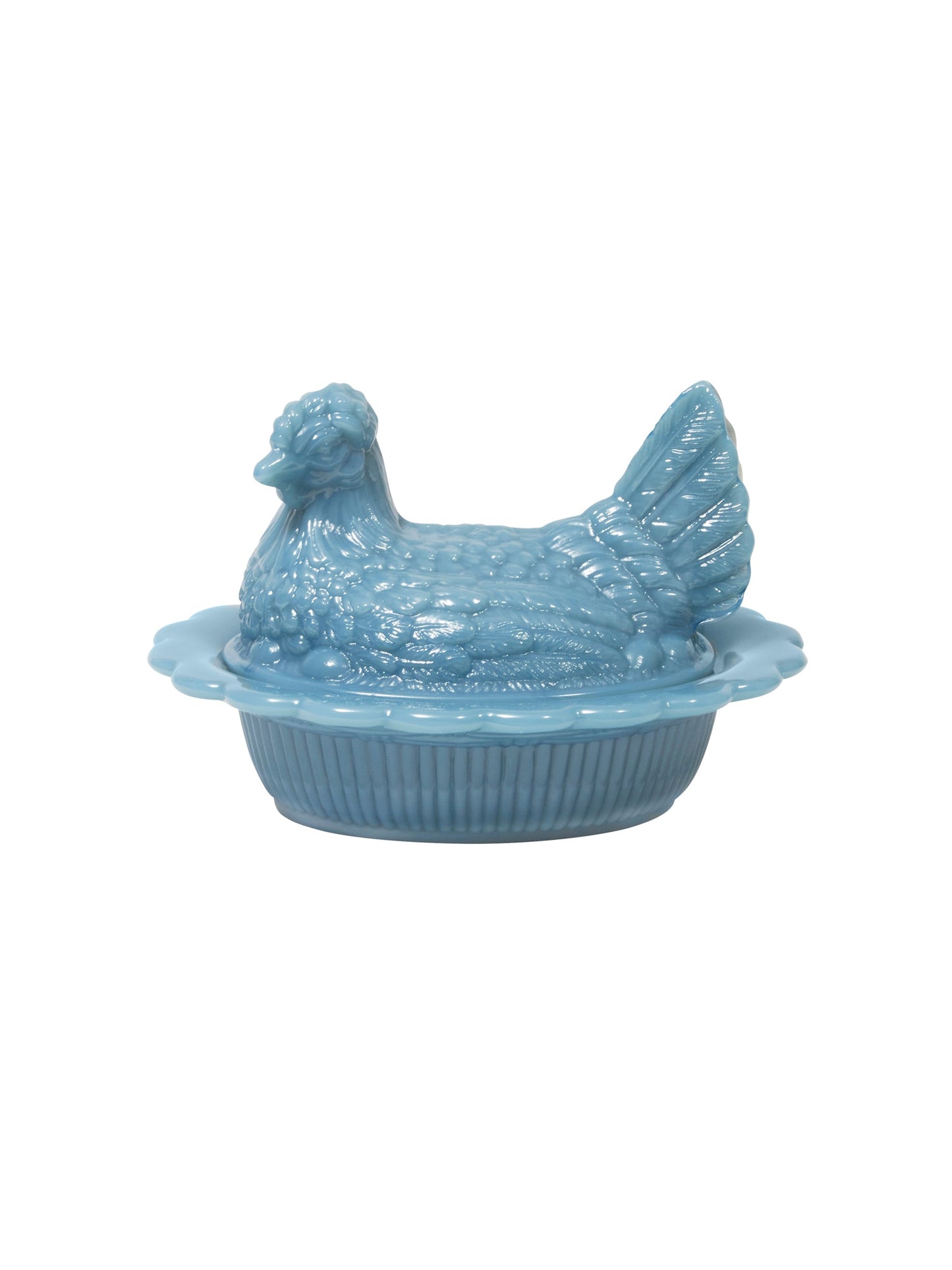 Vintage Georgia Blue Hen on Nest Basket