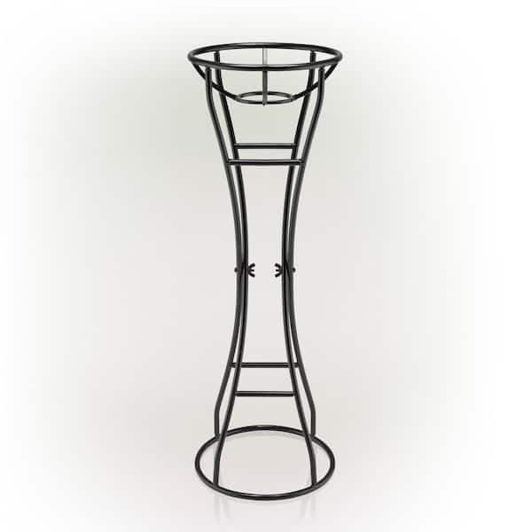 24" Tall Indoor/Outdoor Metal Gazing Globe Display Stand, Black