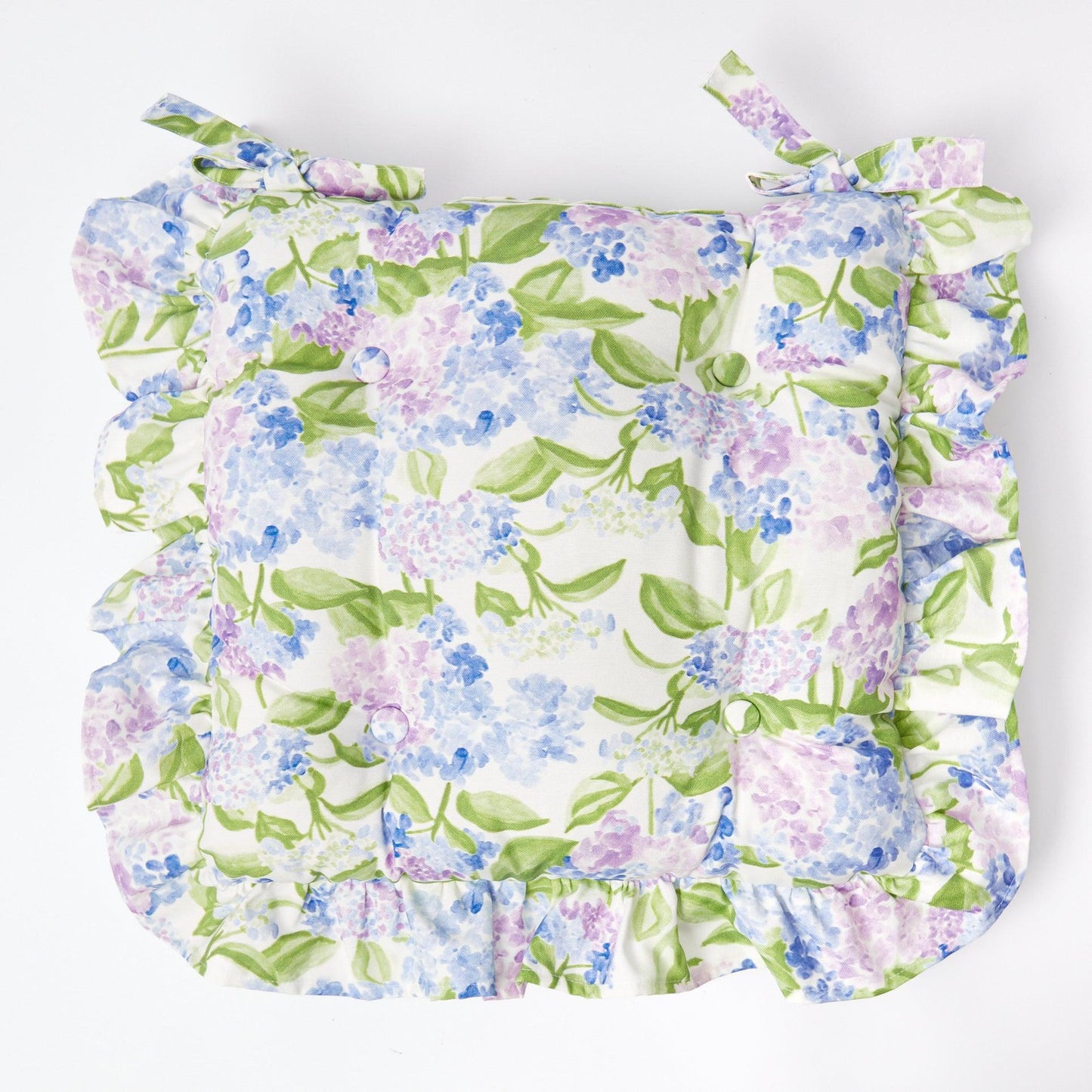 Blue Hydrangea Seat Pad Cushion