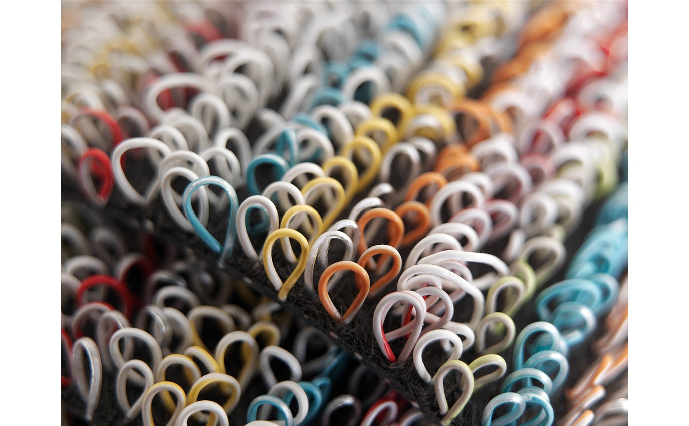 Skinny Stripe Shag Mats | Soft Multi