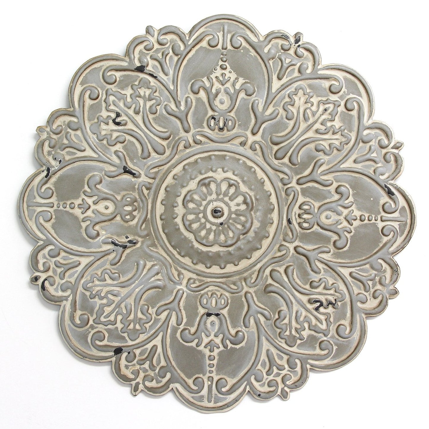 13" H x 13" W x 0.50" D Handcrafted Metal Medallion Wall Decor