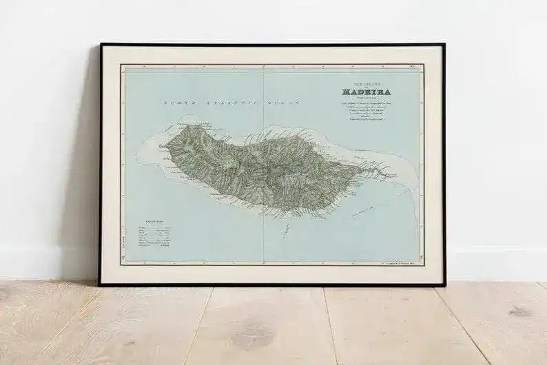 Historical Map of Madeira 1904| Old Map Wall Decor