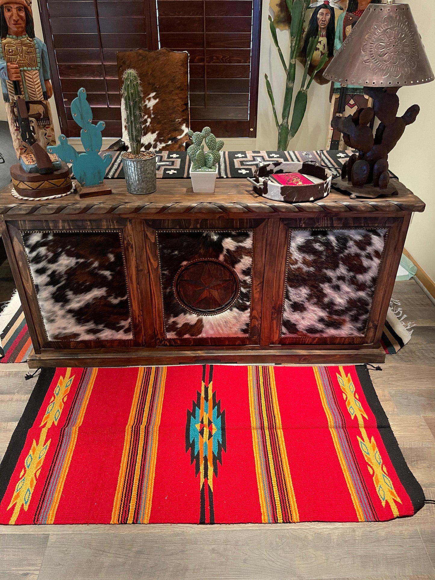 Large Southwestern Azteca rug 64”-32”