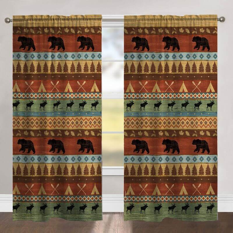 Native Bear & Moose Drape Set