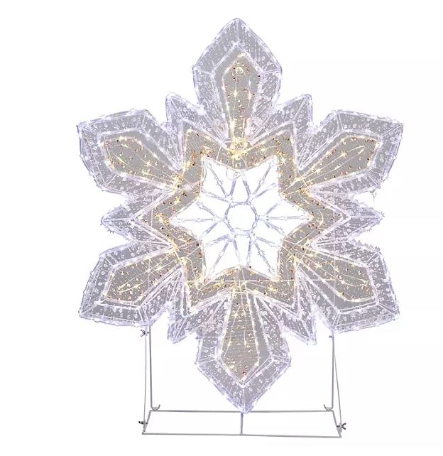 Pre-Lit 40" Iced Snowflake
