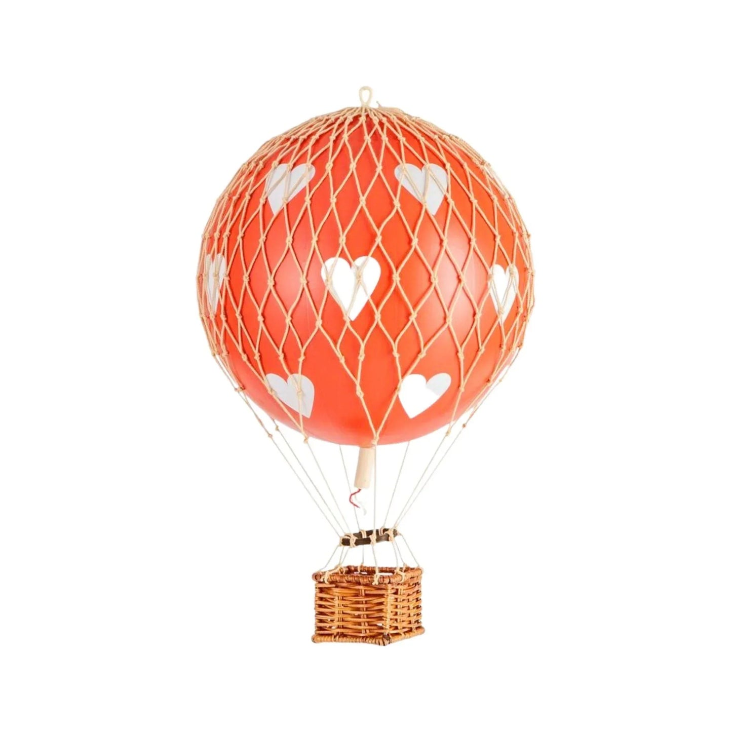 Small Red With White Hearts Hot Air Balloon Model