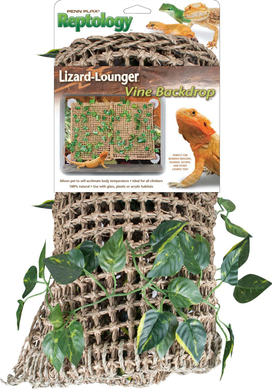Penn-Plax Lizard Lounger Basking Platform with Vines Brown 23,5 in x 14 in