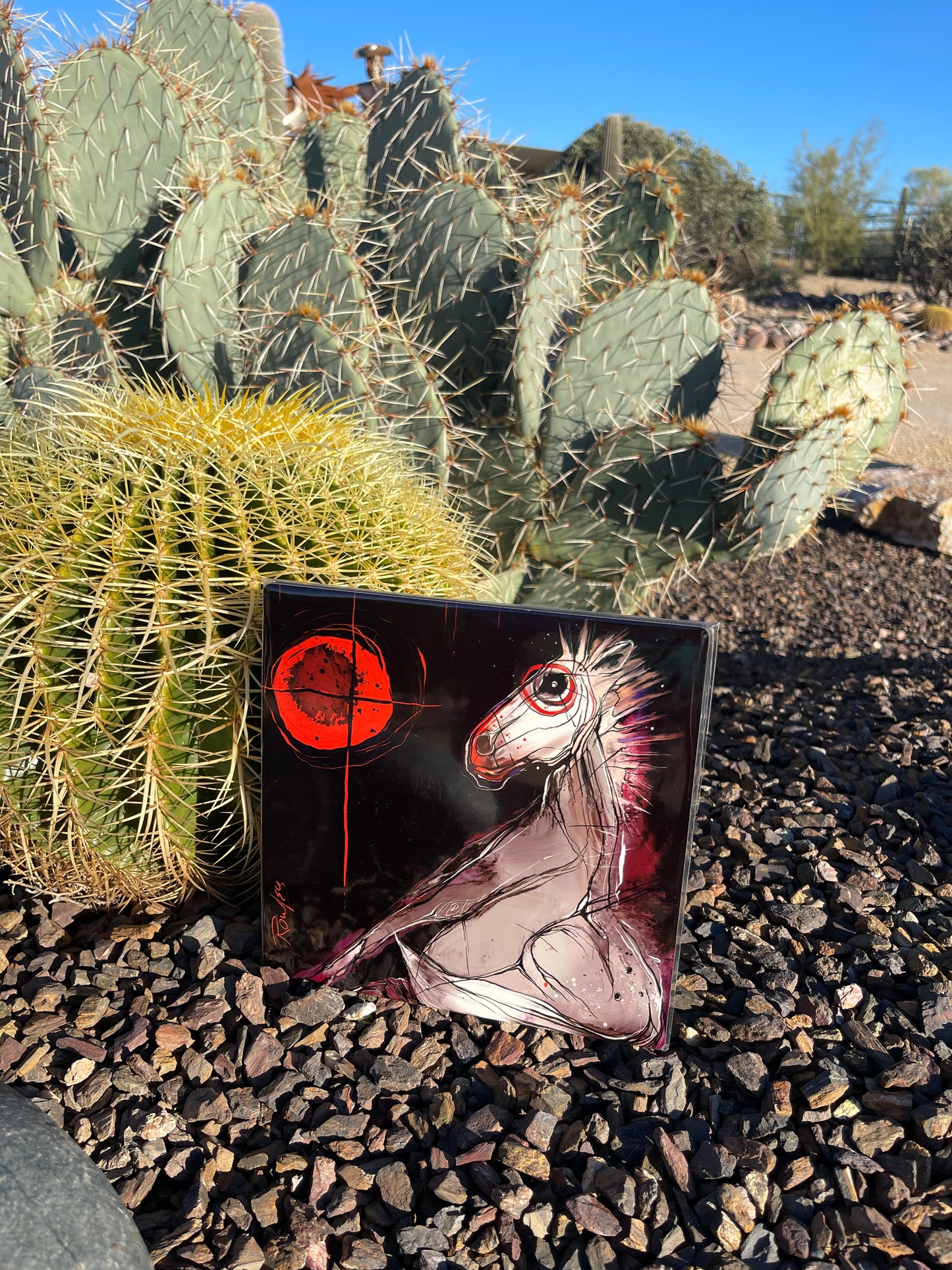 Rick Rowely 8”-8” hand painted local artist painting