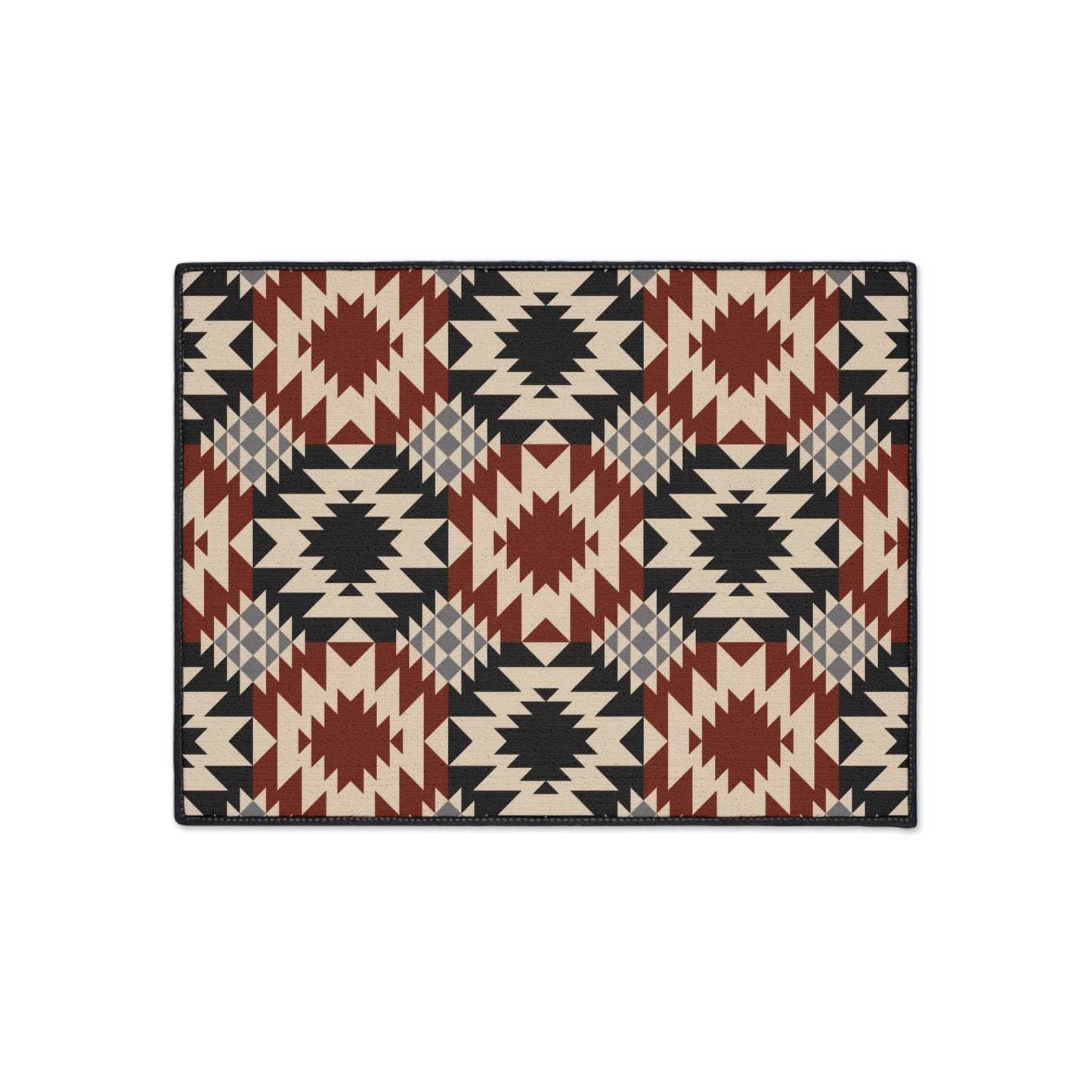 Red Black Southwest Non-Slip Rug