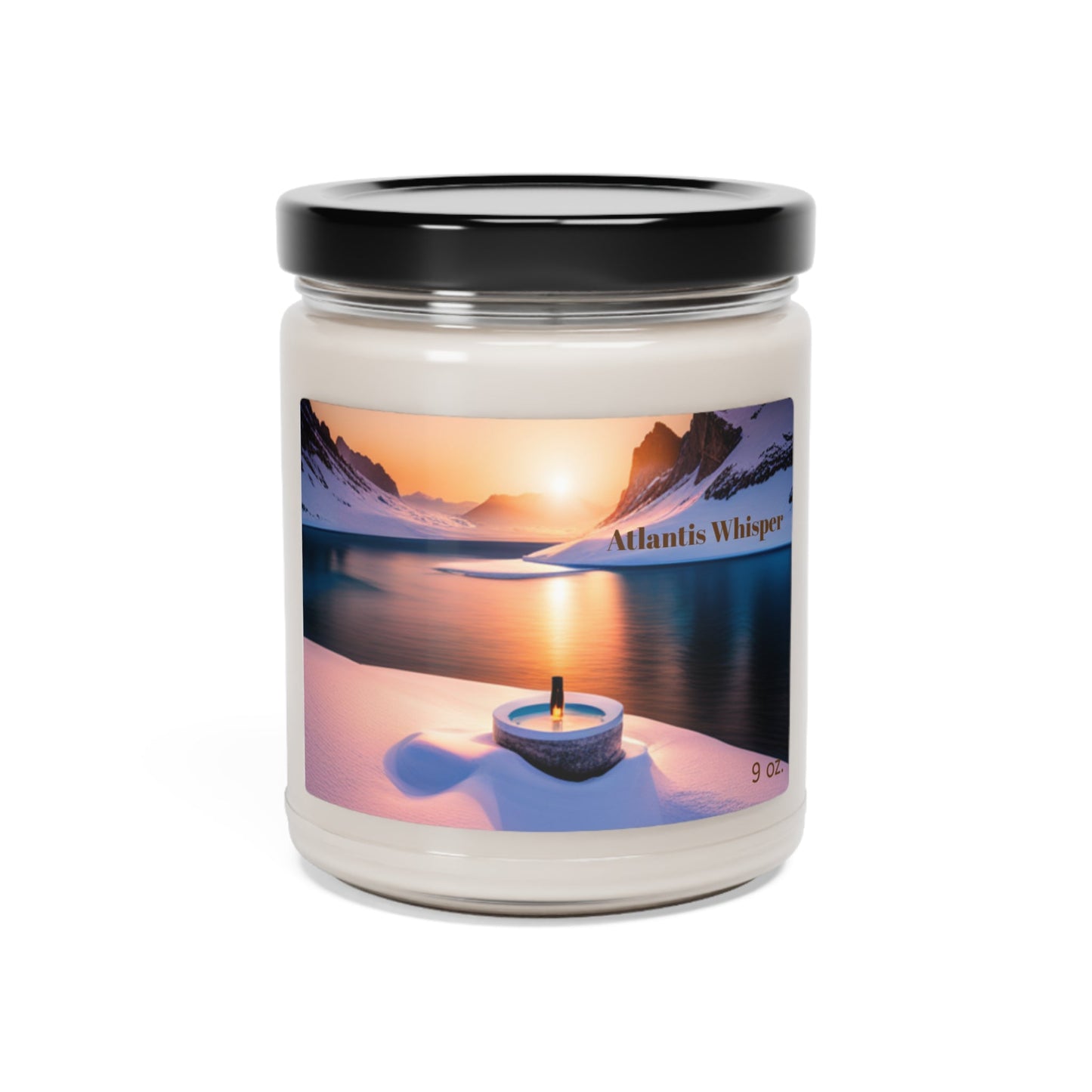 Atlantis Whisper Candle - 9oz | Ocean-Inspired Scent, Natural Wax, Long-Burning, Lead-Free Wick