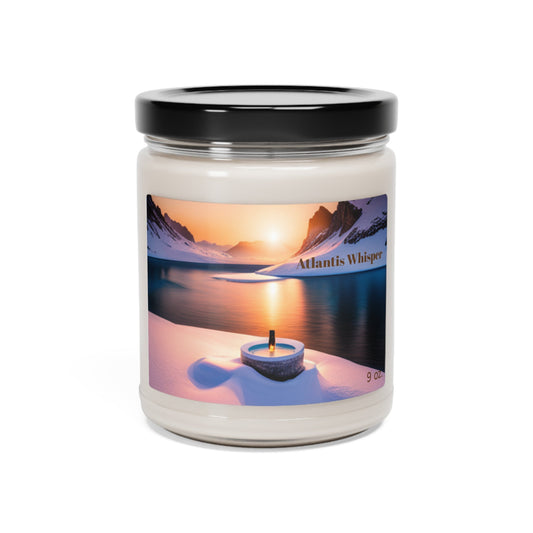 Atlantis Whisper Candle - 9oz | Ocean-Inspired Scent, Natural Wax, Long-Burning, Lead-Free Wick