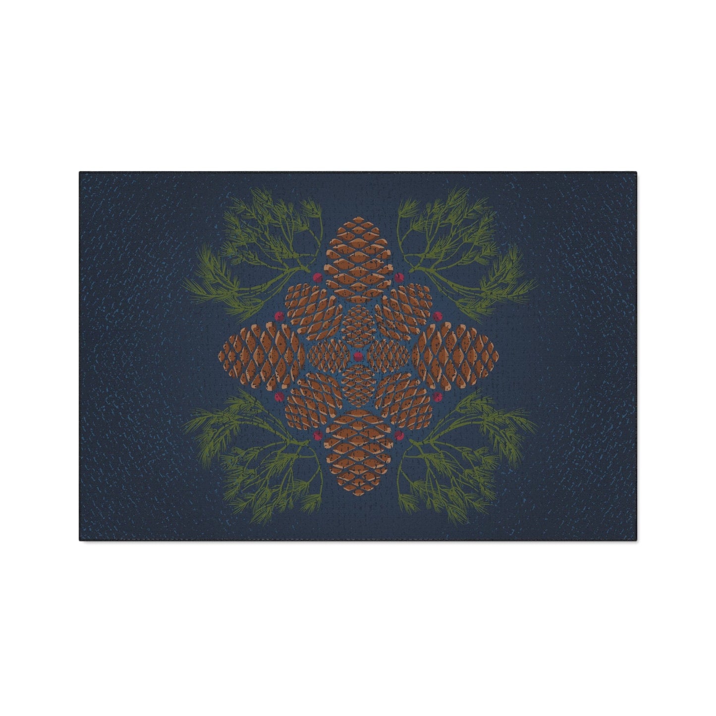 Blue Pinecone Non-Slip Rug