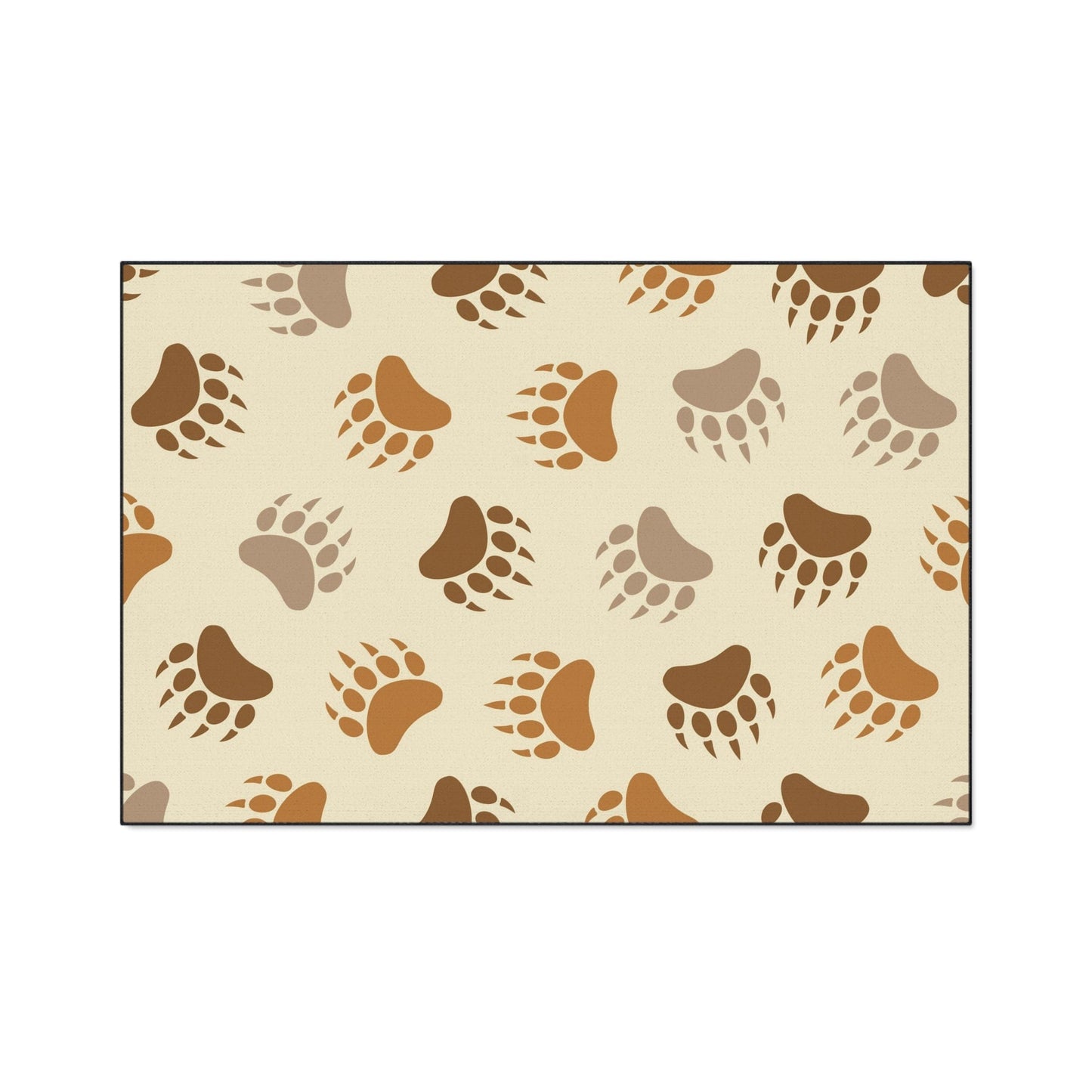 Bear Paw Brown Non-Slip Rug