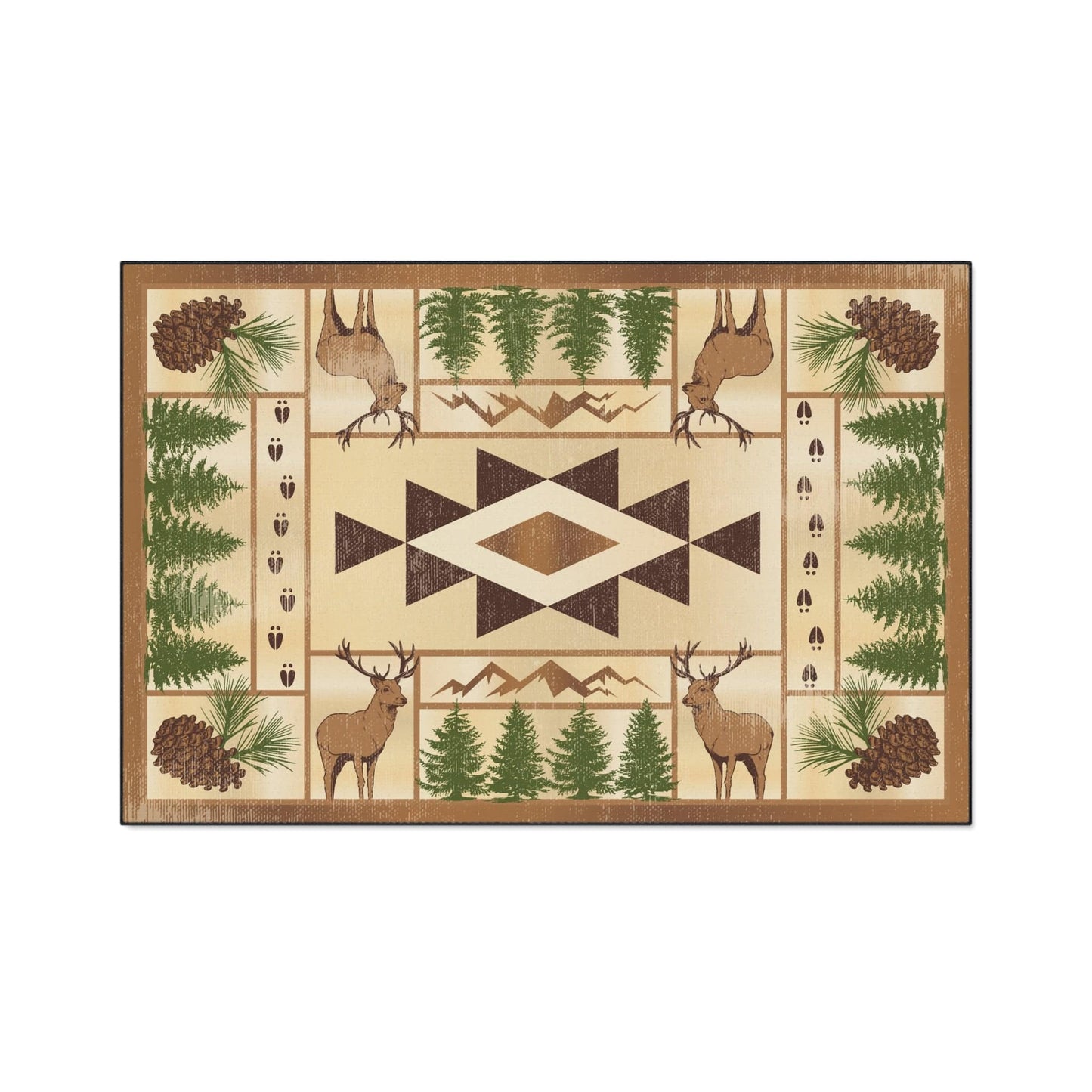 Deer Pine Non-Slip Rug