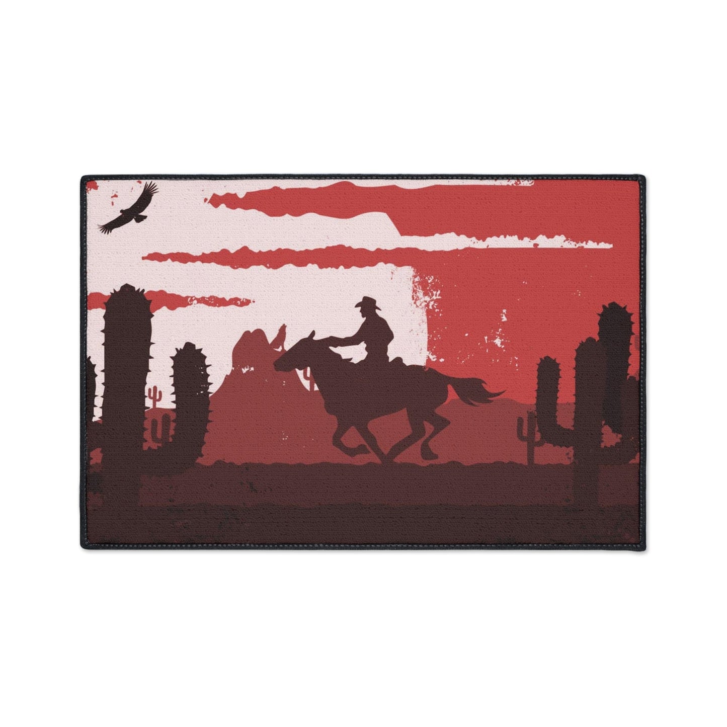 Sunset Cowboy Plaid Non-Slip Rug