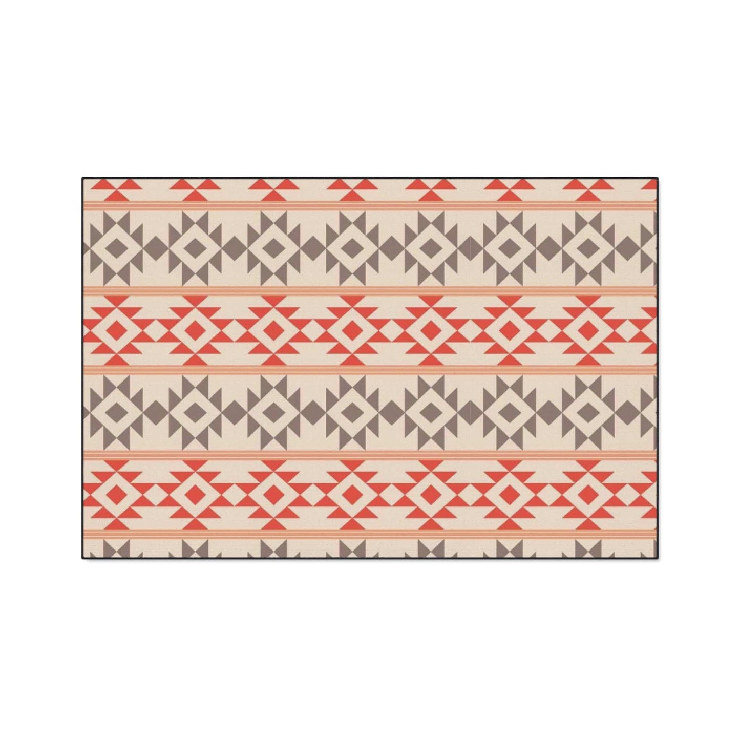 Aztec Peach Non-Slip Rug