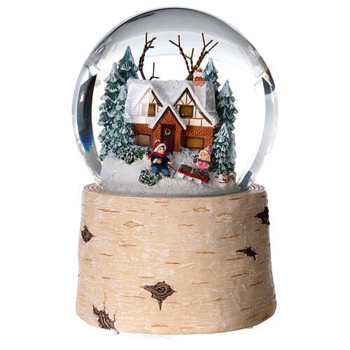 Snow Globe - Children on Sled - 1 each