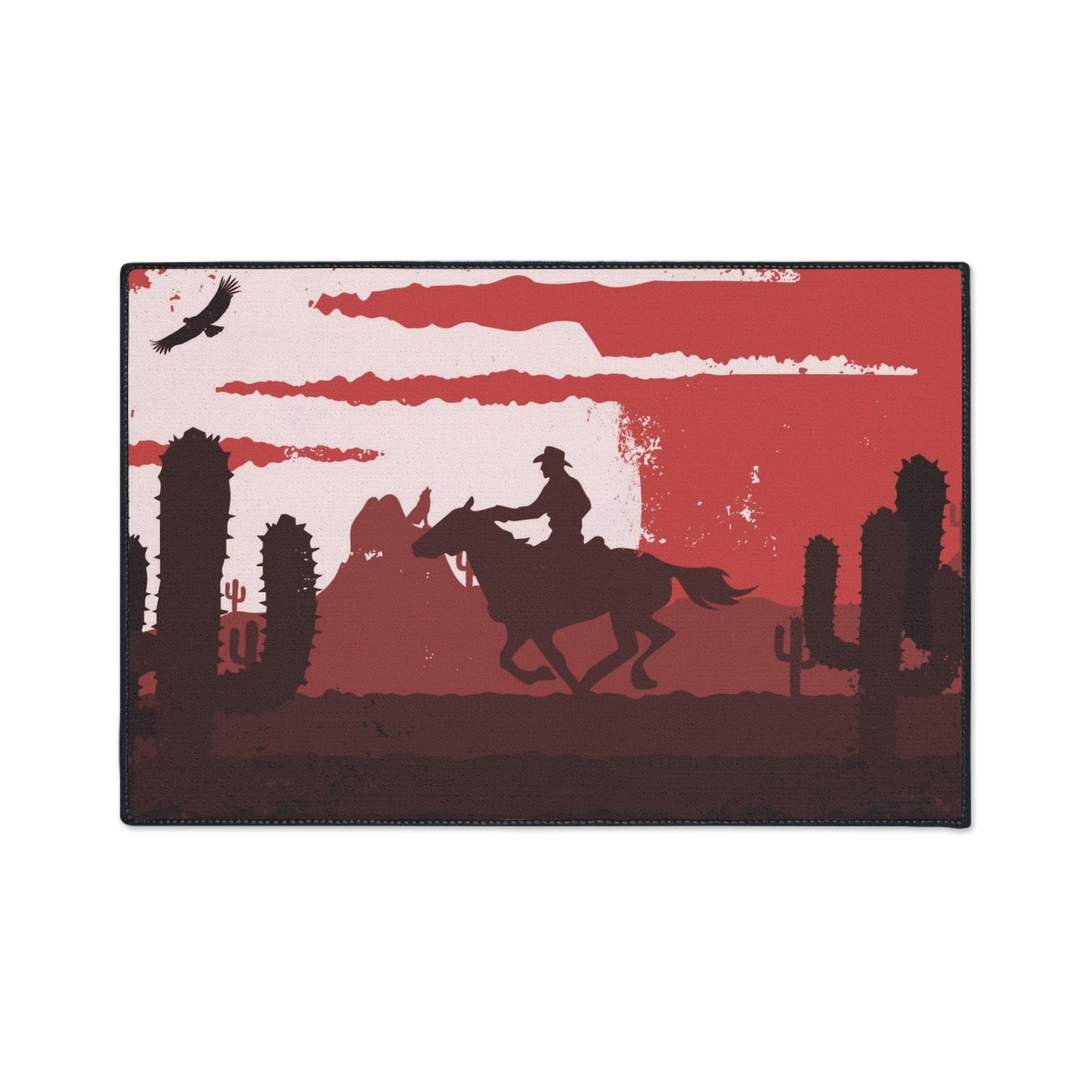 Sunset Cowboy Plaid Non-Slip Rug