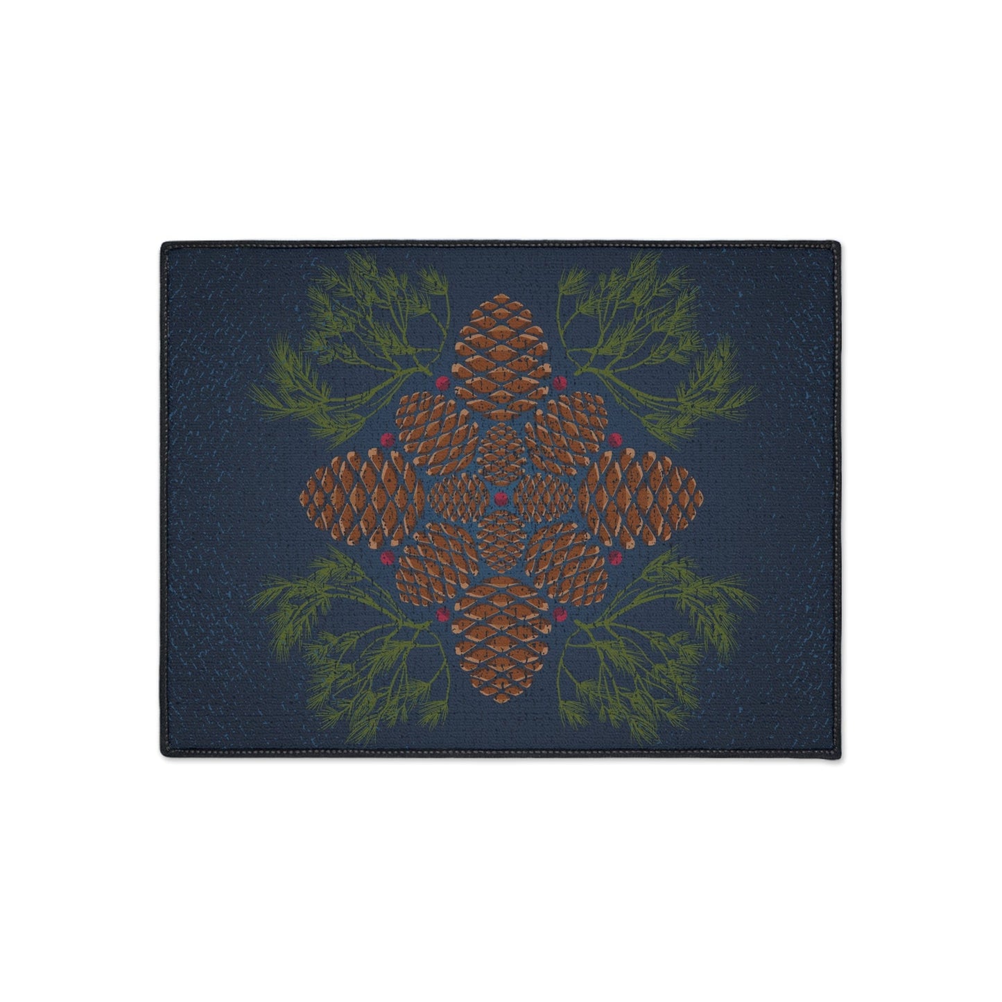 Blue Pinecone Non-Slip Rug