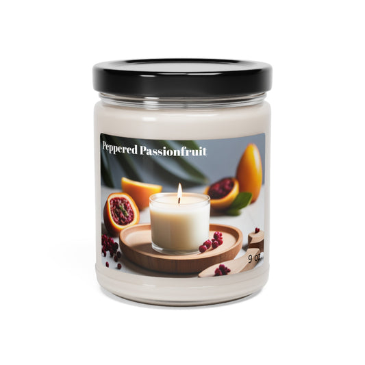 Peppered Passionfruit Candle - 9oz | Aromatherapy, Natural Wax, Long-Burning, Lead-Free Wick