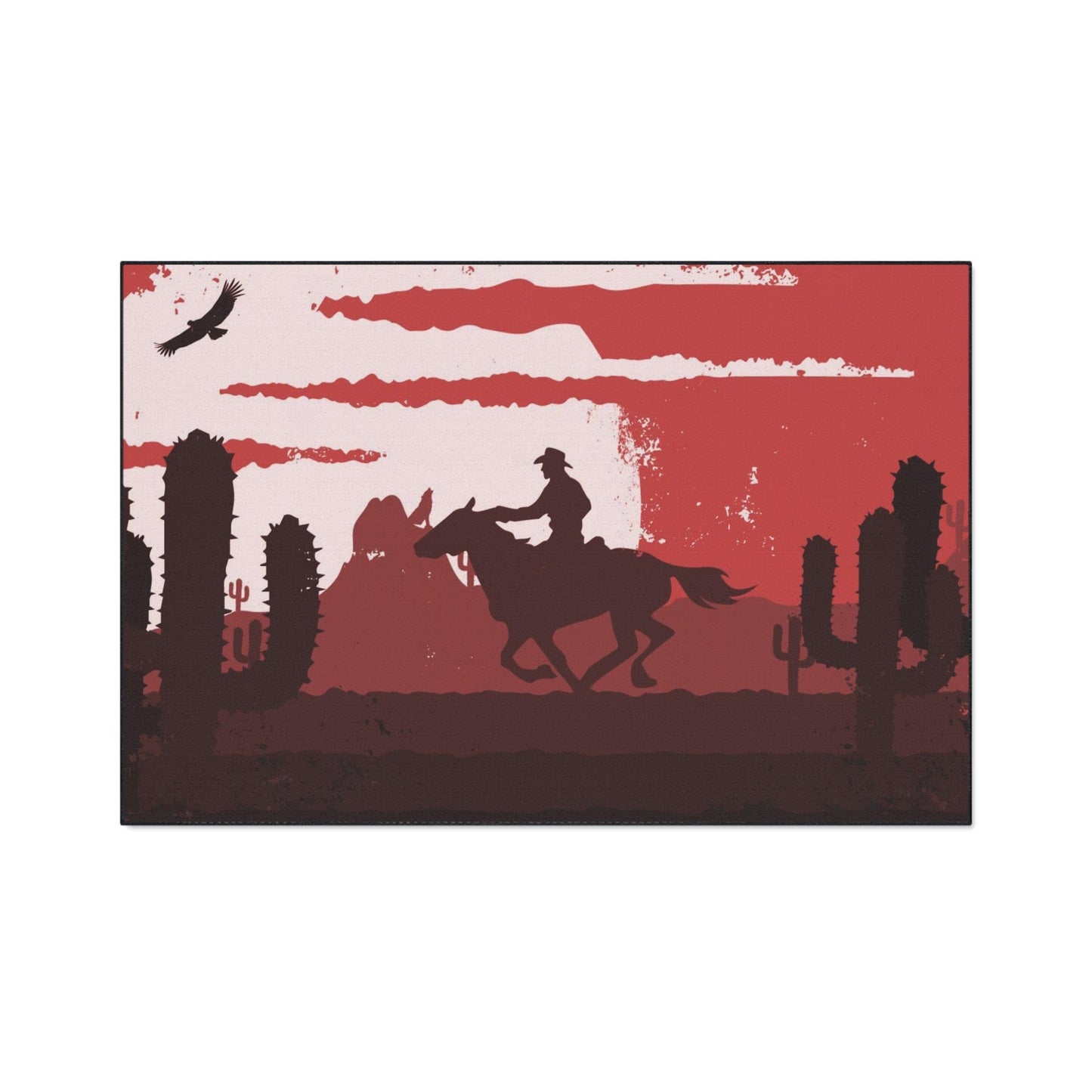 Sunset Cowboy Plaid Non-Slip Rug