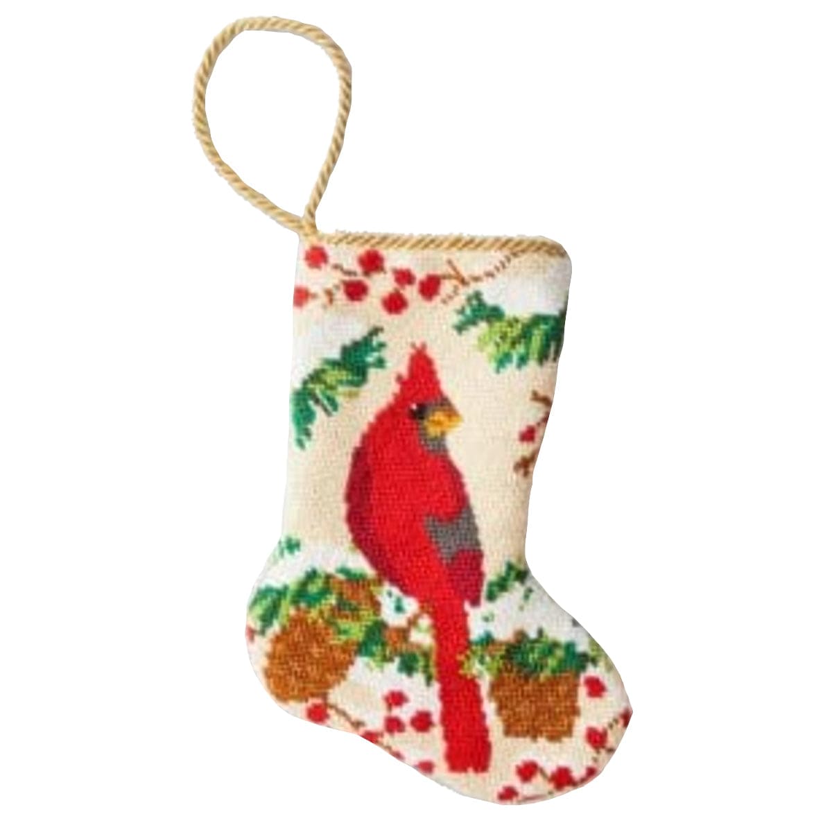 Christmas Cardinal Bauble Stocking