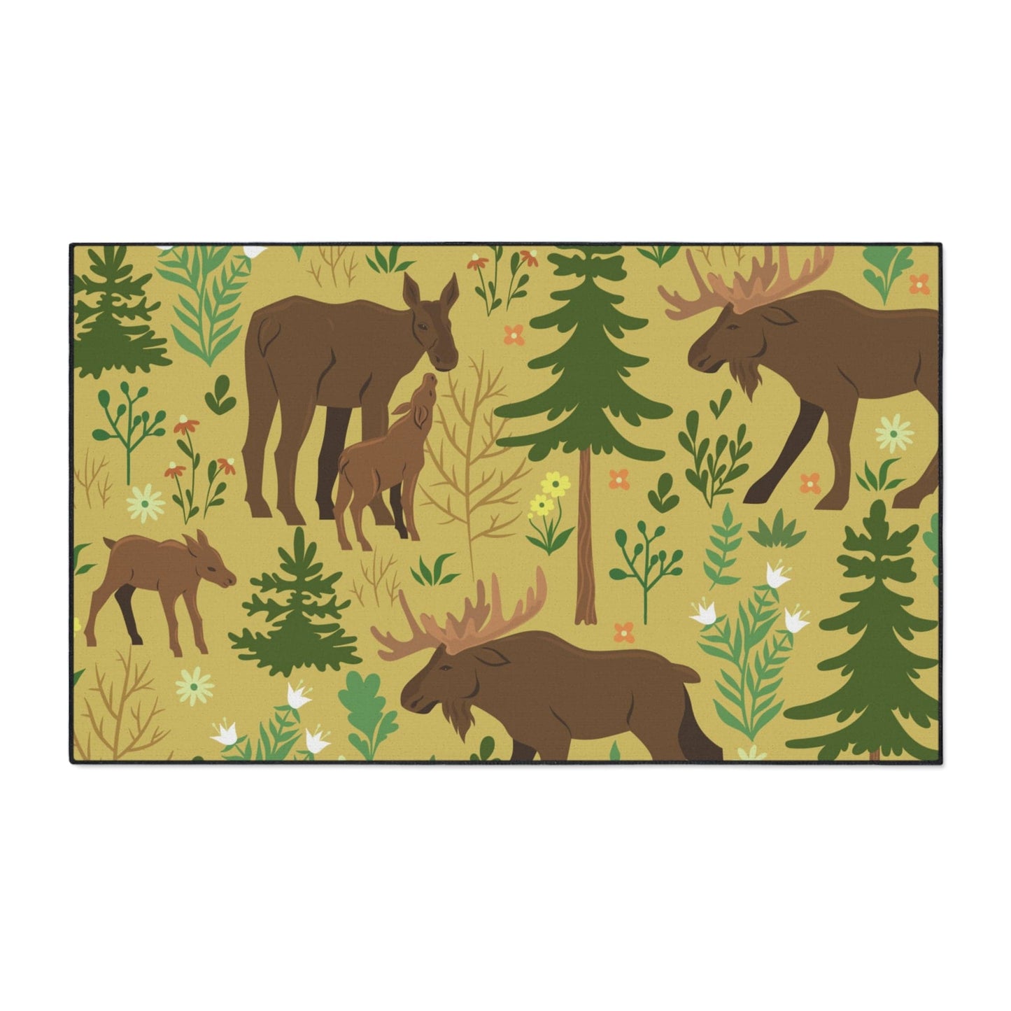 Moose Family Non-Slip Rug