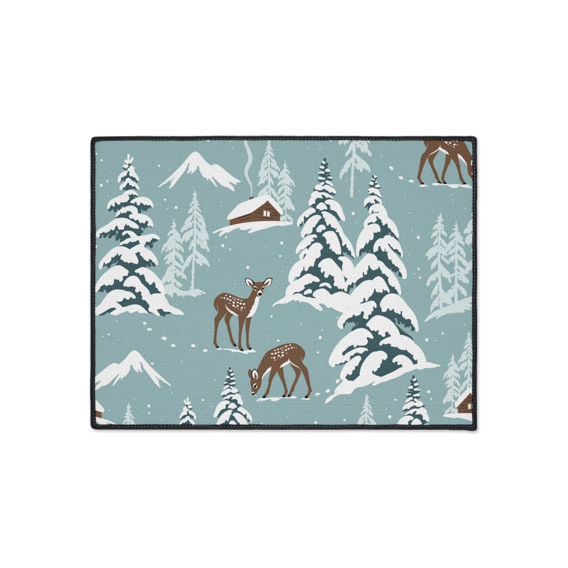 Winter in the hills Non-Slip Rug