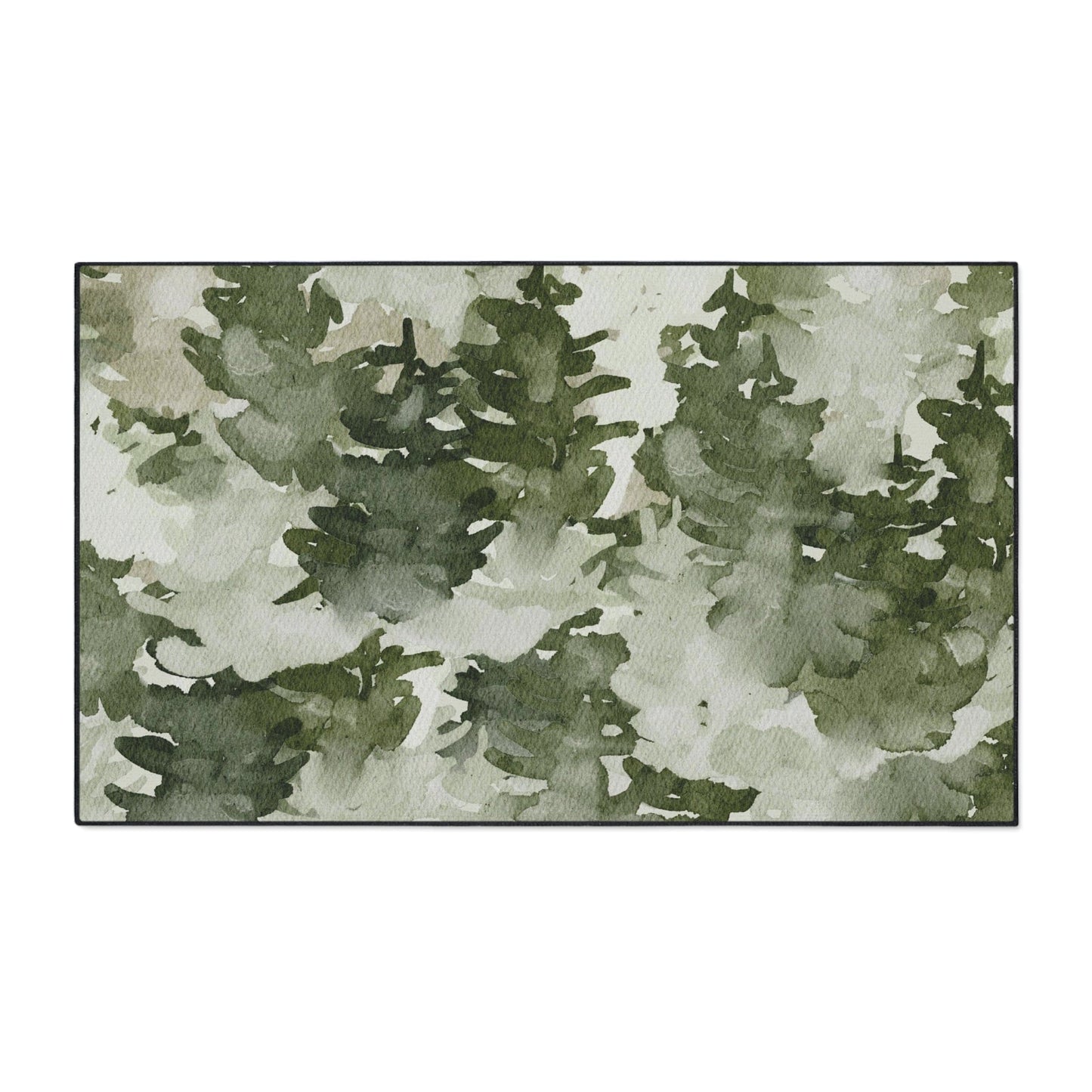 Watercolor Forest Non-Slip Rug