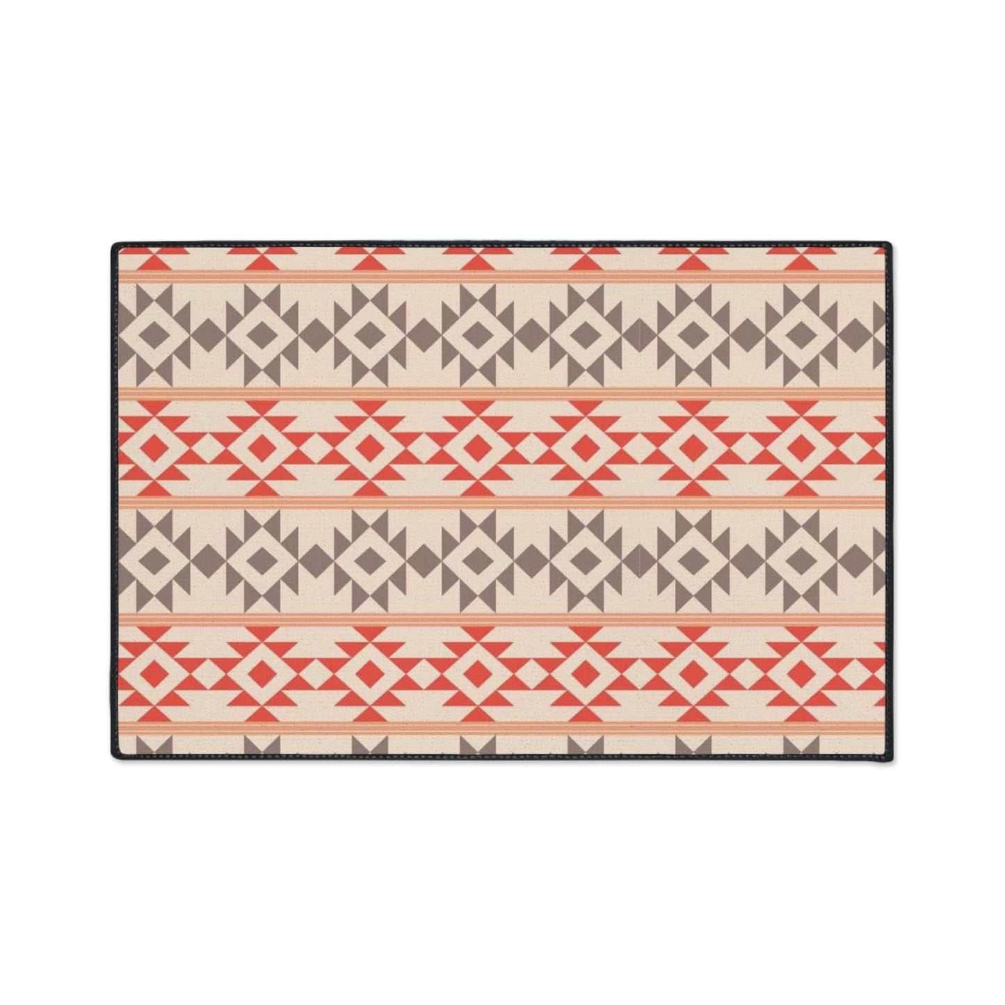 Aztec Peach Non-Slip Rug