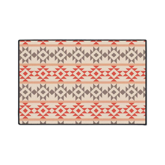 Aztec Peach Non-Slip Rug