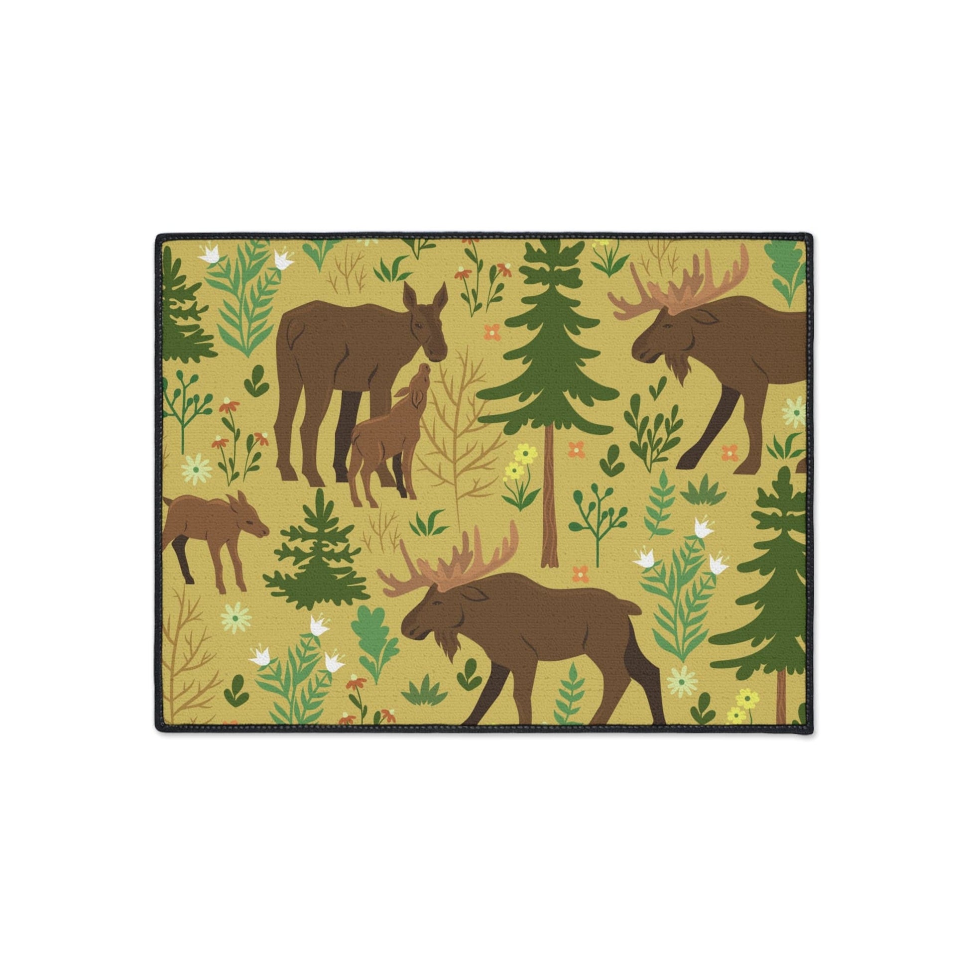 Moose Family Non-Slip Rug