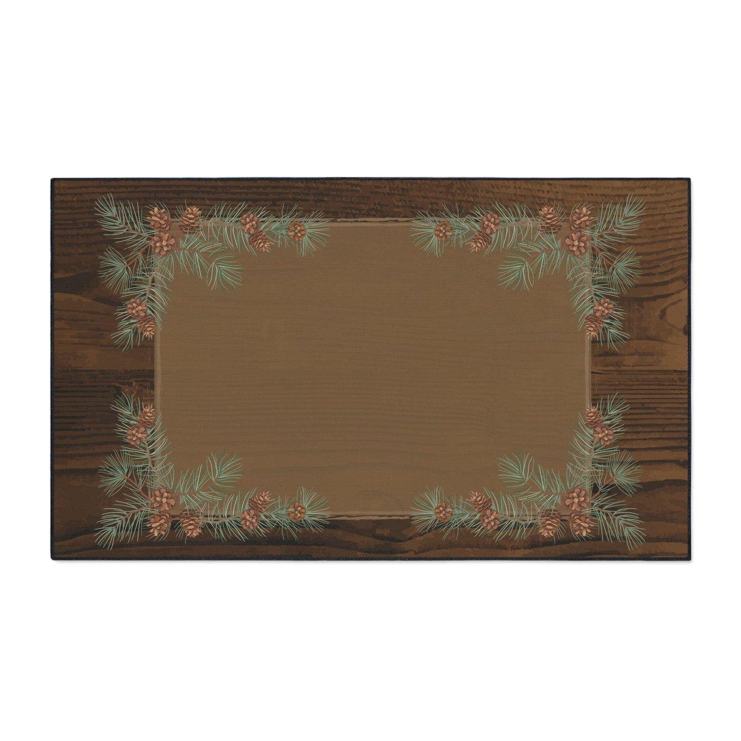 Wooded Pinecone Non-Slip Rug