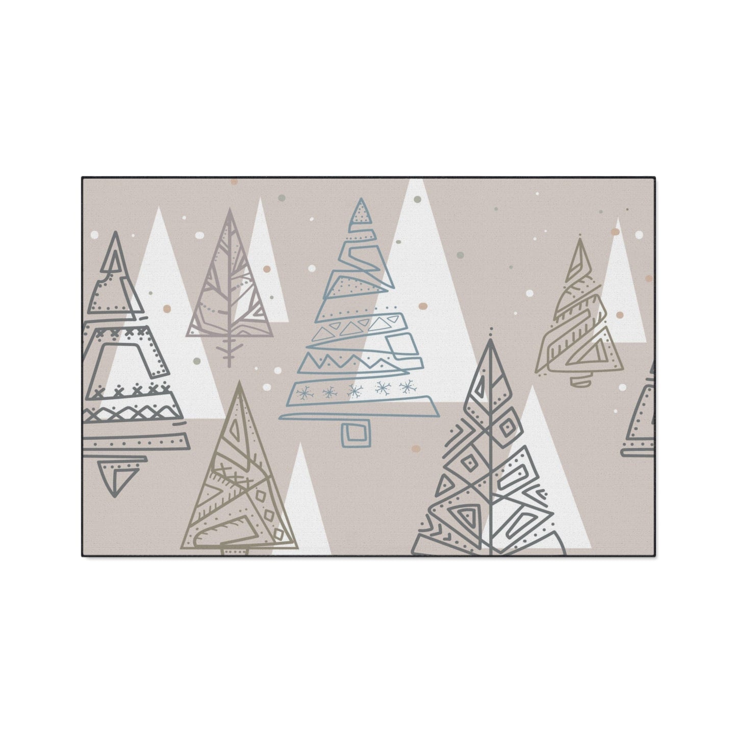 Geometric Forest Non-Slip Rug