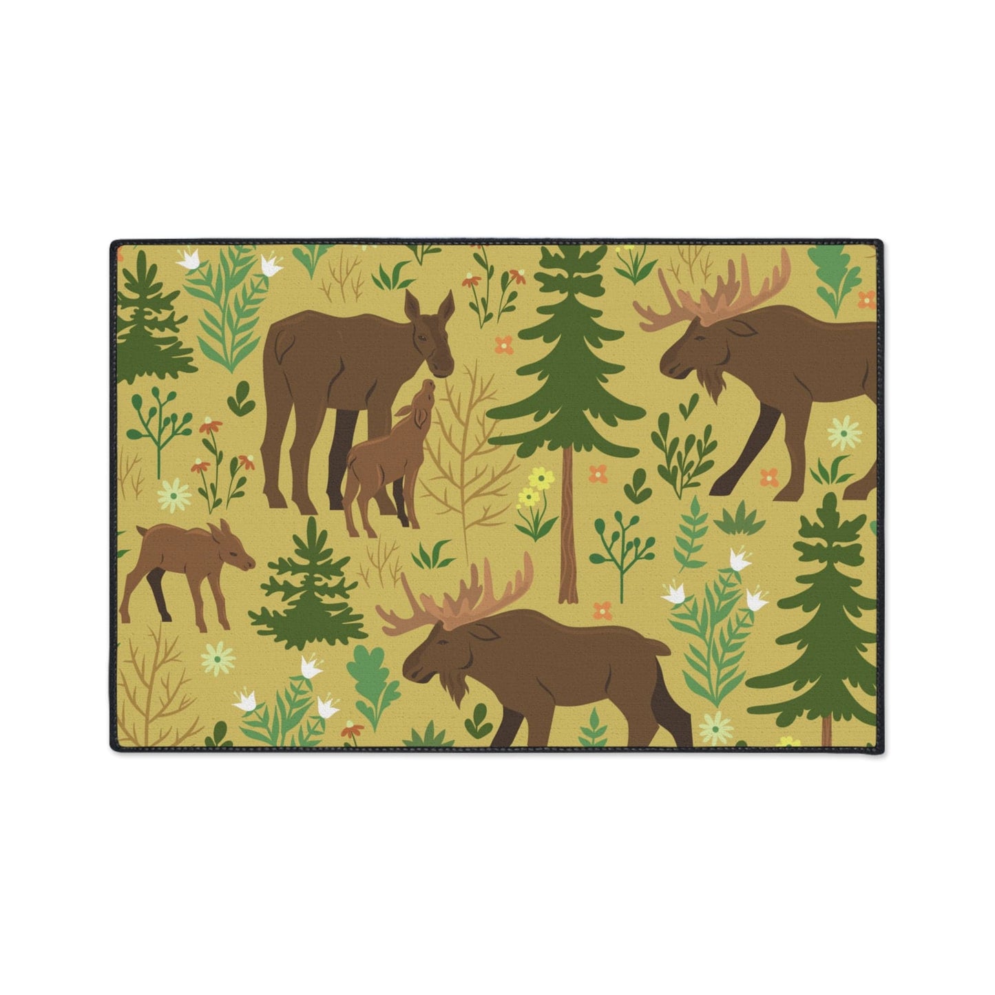 Moose Family Non-Slip Rug