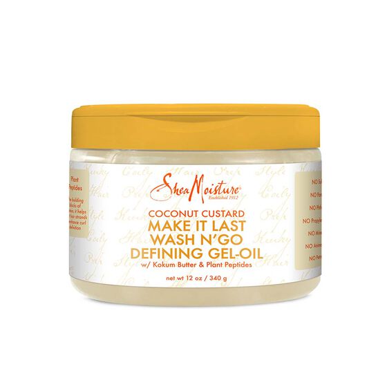Shea Moisture COCONUT CUSTARD MAKE IT LAST WASH N' GO DEFINING GEL-OIL