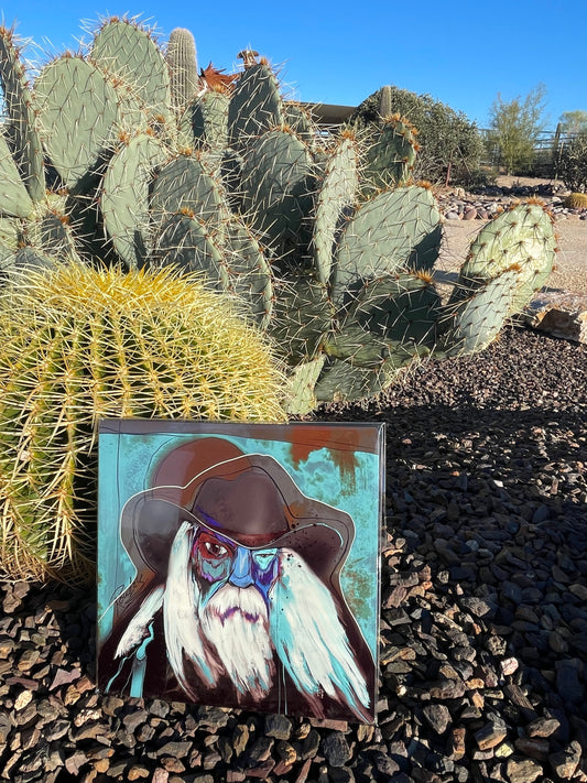 Rick Rowely 8”-8” hand painted local artist painting