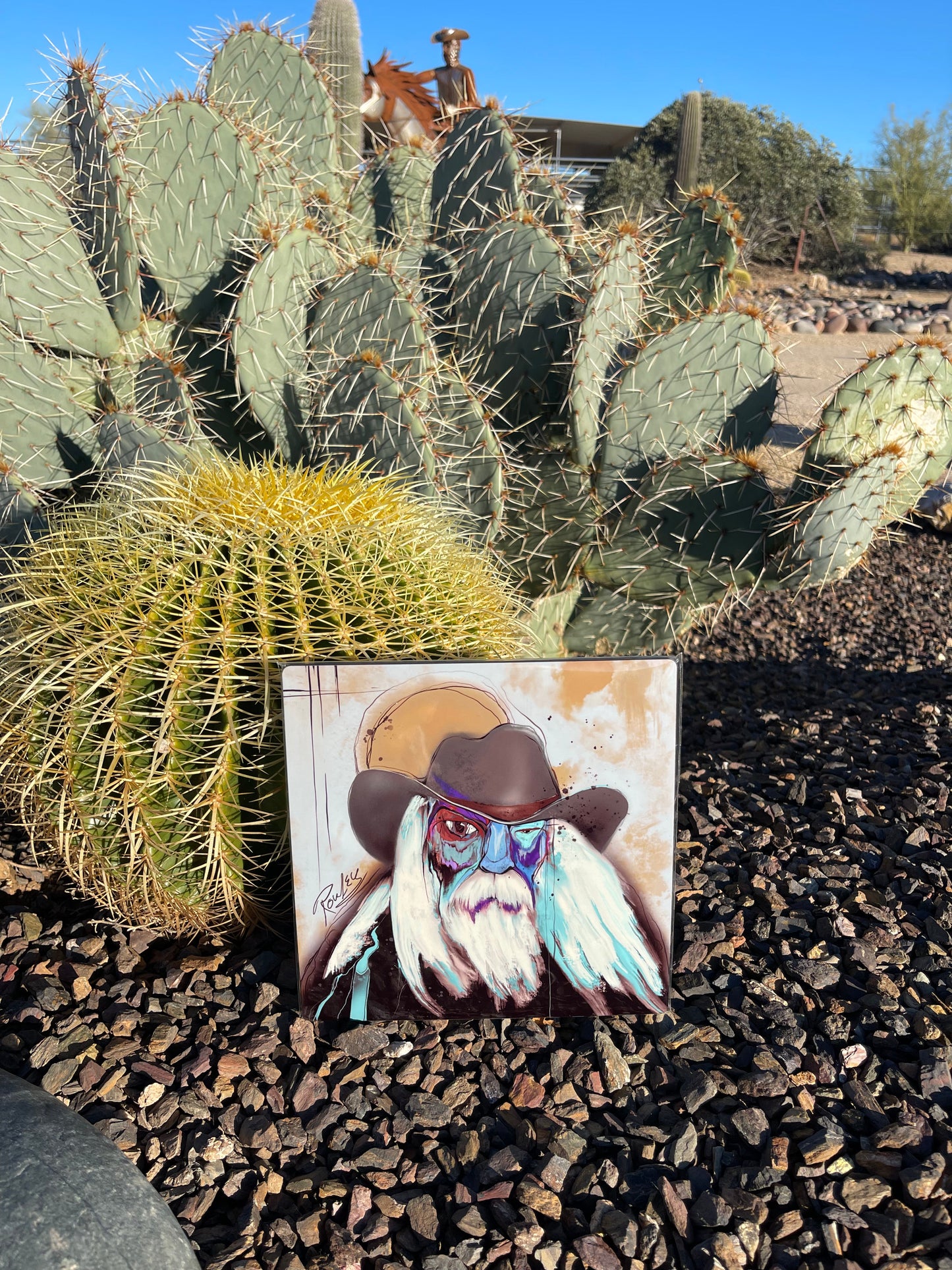 Rick Rowely 8”-8” hand painted local artist painting